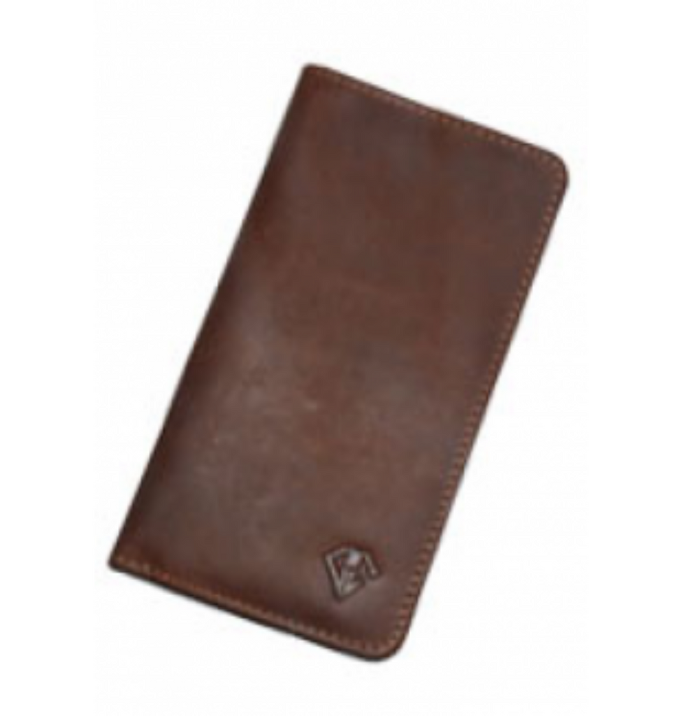 Dee Charles Leather - Saddle Brown  2/3 Pen Zipper Case