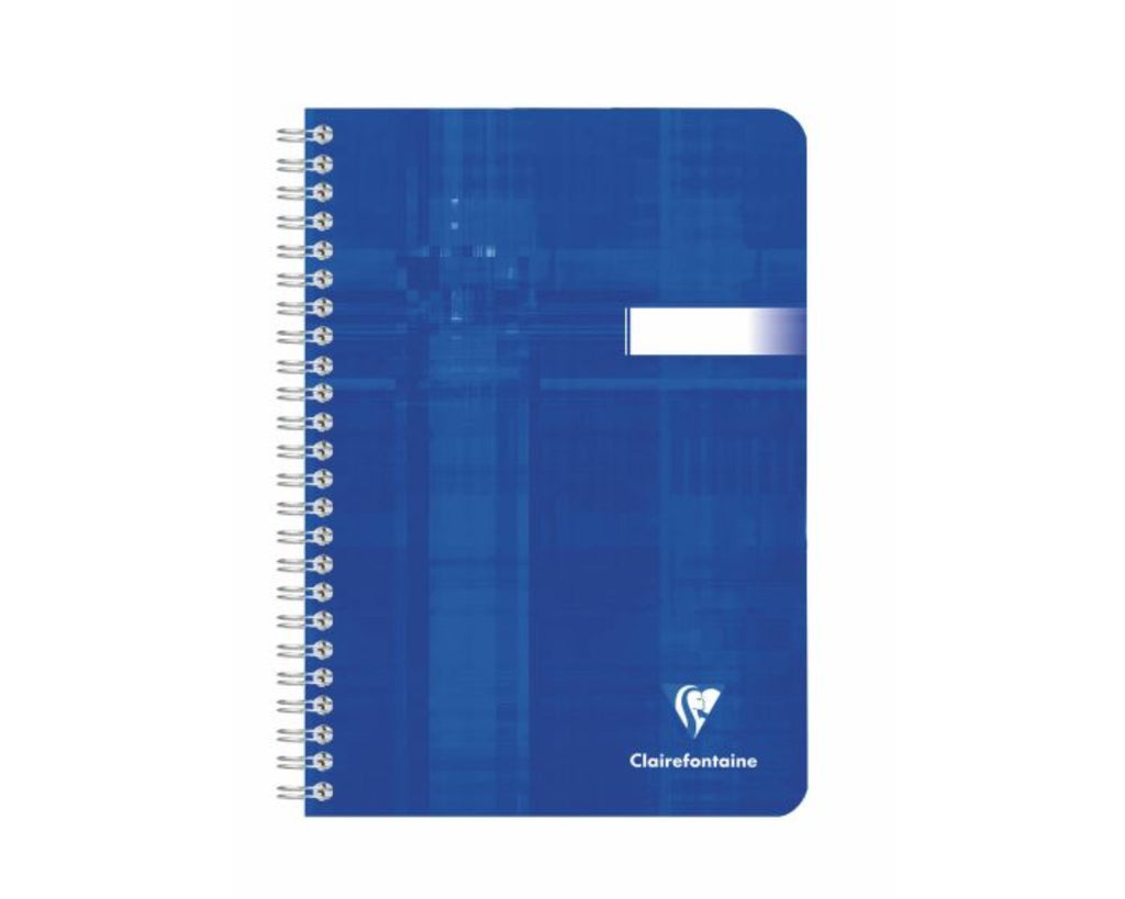 Classic Clairefontaine Wirebound Notebook - Lined - 6 x 8 1/4" - Blue