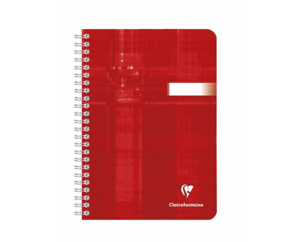 Classic Clairefontaine Wirebound Notebook - Lined - 6 x 8 1/4" - RED