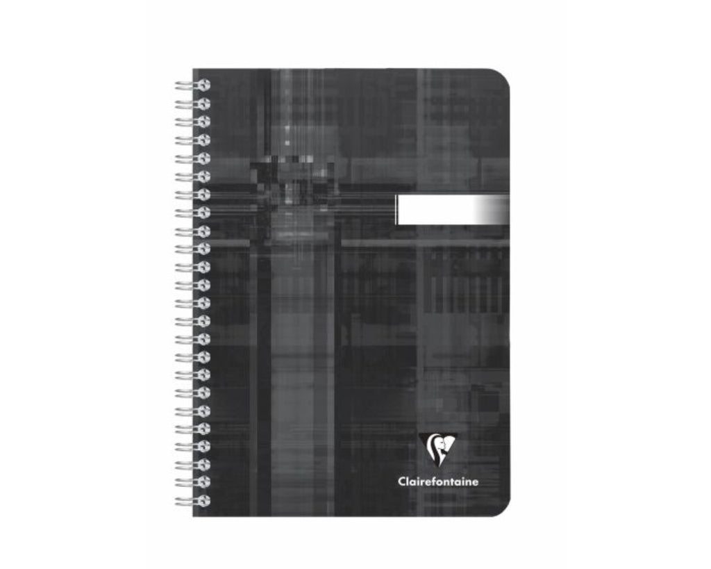 Classic Clairefontaine Wirebound Notebook - Lined - 6 x 8 1/4" - Black