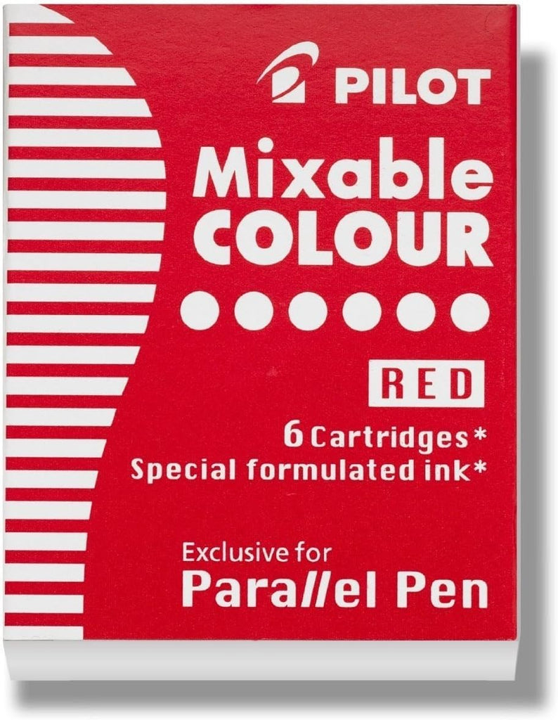 Pilot Parallel Pen Cartridge Refill RED 6 in one Pack