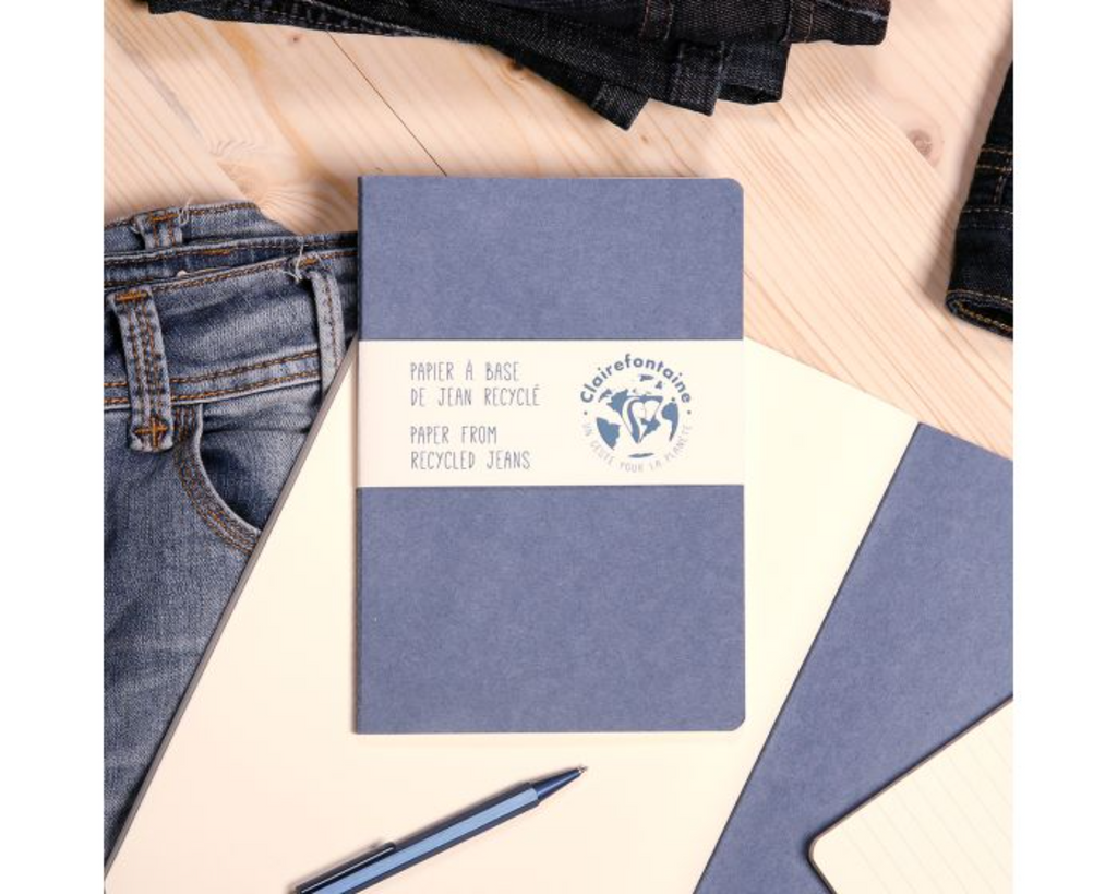 Clairefontaine Recycled Notebook Collection - Lined - A5 - Recycled Denim Jeans