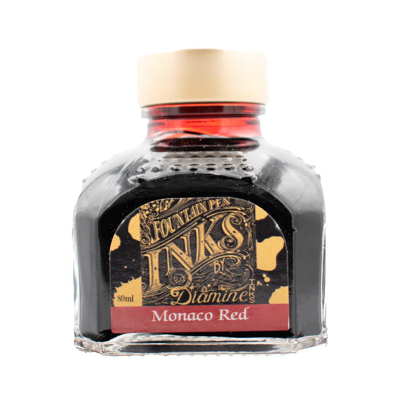 DIAMINE 80 ml Bottle Fountain Pen Ink - Monaco Red