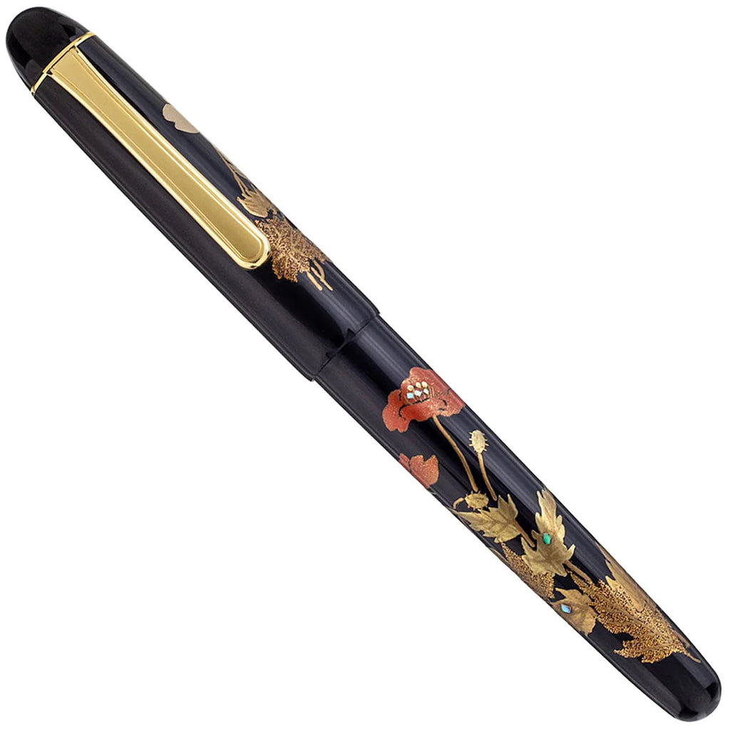 Platinum #3776 Century Urushi Maki-E Fountain Pen - Poppy