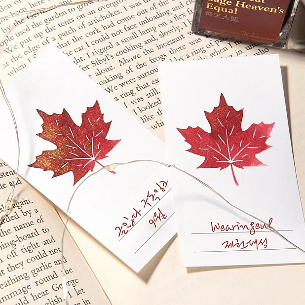 Wearingeul Ink Color Swatch Cards -Maple Leaf -- (50 Cards)