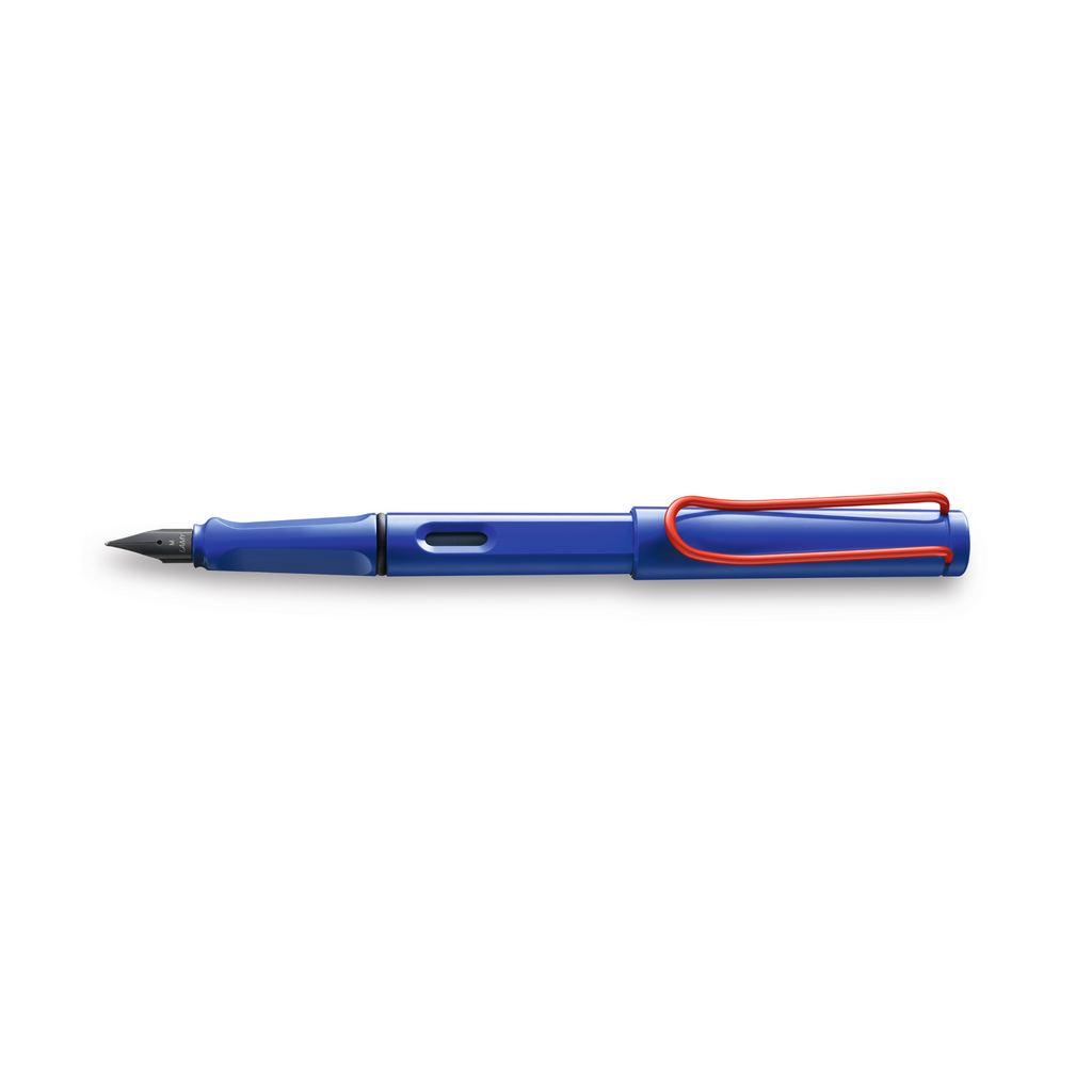 Lamy Safari Fountain Pen - Blue/Red - Special Edition Fine