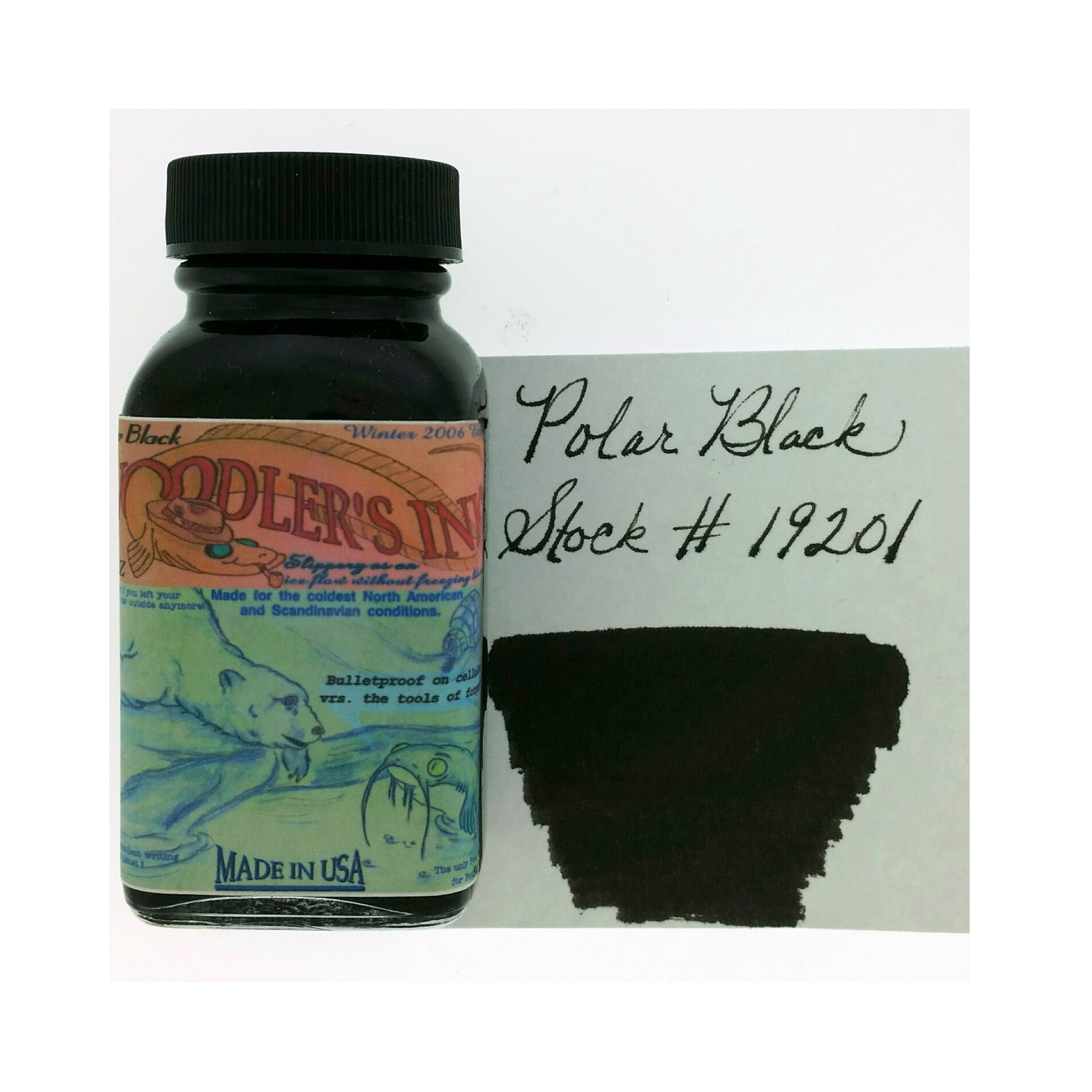 Fountain Pen Ink - Eel Black, 3 oz.